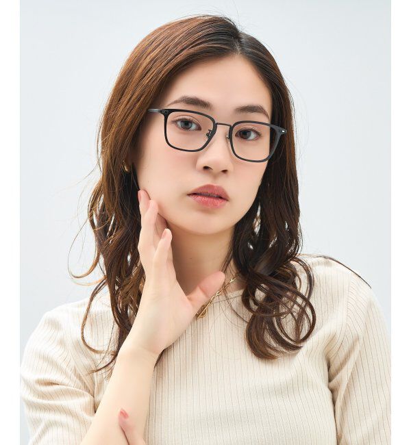  「ウェリントン型 メガネ | メタル｜伊達メガネ 度付きメガネ｜ユニセックス 黒｜CLASSIC  レンズ交換券付」|メガネ|ブラック系その他
