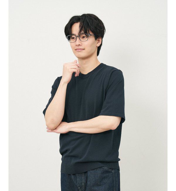  「ウェリントン型 メガネ 軽量 ズレ落ち防止 鼻パッド ユニセックス 伊達メガネ レンズ交換券付」|メガネ|