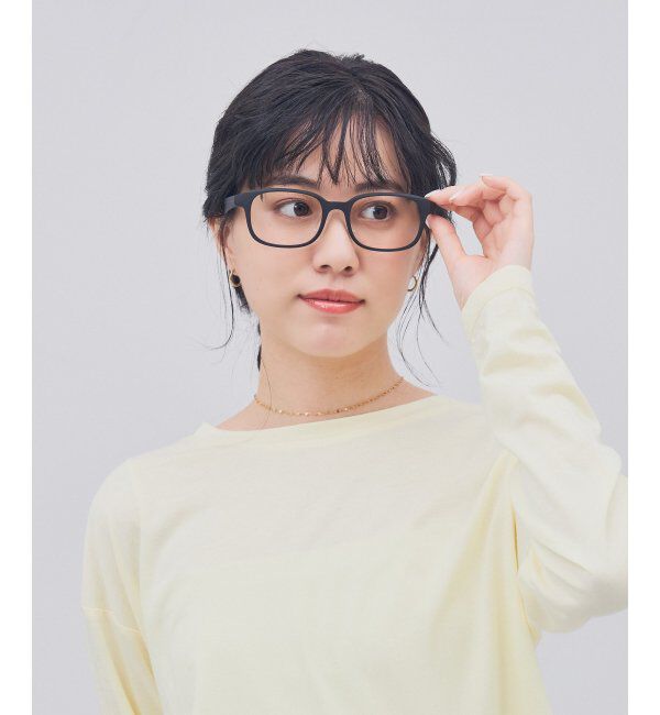  「ウェリントン型 メガネ 軽量 ズレ落ち防止 鼻パッド ユニセックス 伊達メガネ レンズ交換券付」|メガネ|