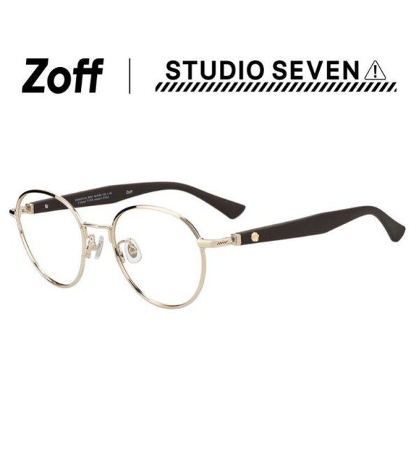  「Zoff｜STUDIO SEVEN｜ボストン型 メガネ スタジオセブン メタル｜伊達メガネ 度付きメガネ レンズ交換券付」|メガネ|