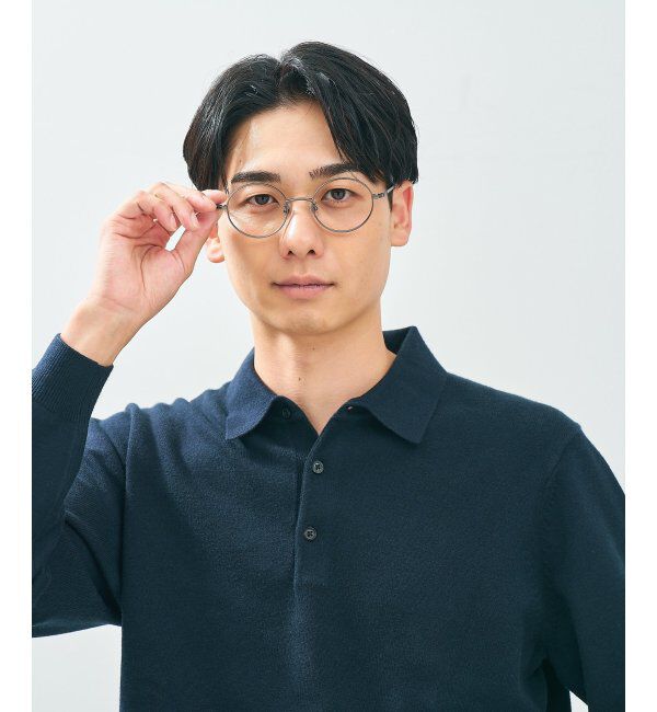  「Zoff｜CLASSIC メガネ | 丸型 メタルフレーム グランパコア 伊達メガネ 度付き   レンズ交換券付」|メガネ|