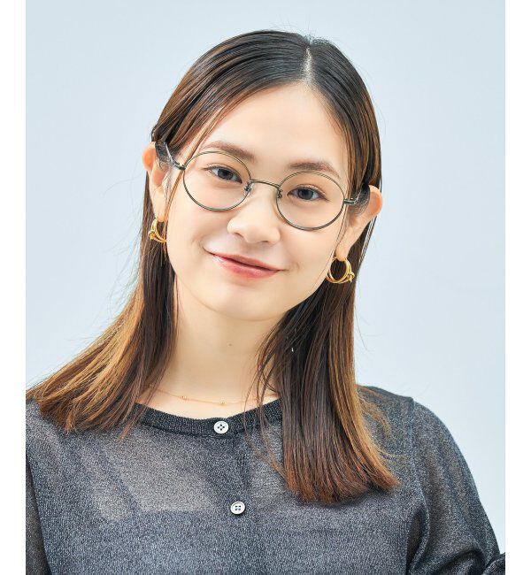  「Zoff｜CLASSIC メガネ | 丸型 メタルフレーム グランパコア 伊達メガネ 度付き   レンズ交換券付」|メガネ|ゴールド1