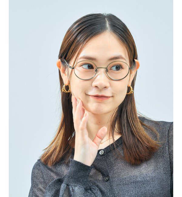  「Zoff｜CLASSIC メガネ | 丸型 メタルフレーム グランパコア 伊達メガネ 度付き   レンズ交換券付」|メガネ|