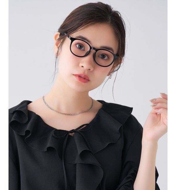  「ボストン型 メガネ | 伊達メガネ 度付きメガネユニセックス  Zoff｜CLASSIC  レンズ交換券付」|メガネ|ブラック