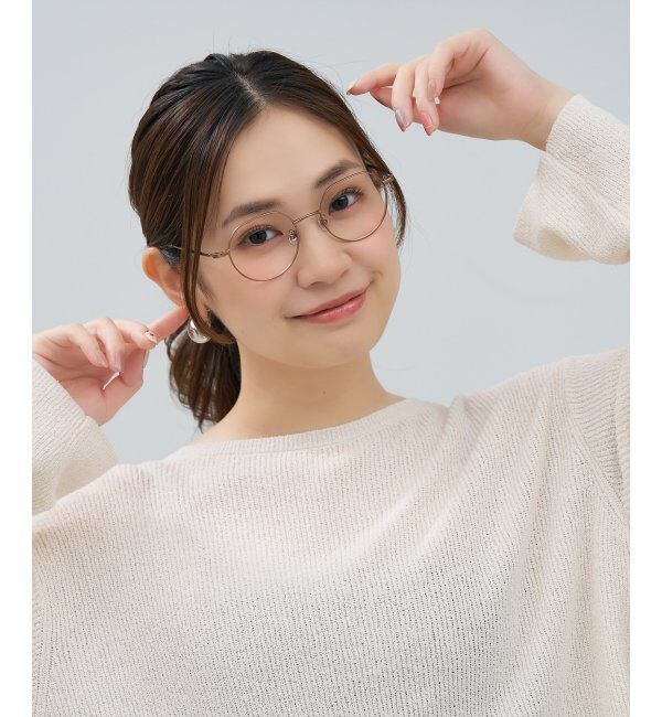  「Zoff｜Misato Mizukoshi  クラウンパントメガネ | 中顔面短縮みえ メタル｜水越みさと   レンズ交換券付」|メガネ|