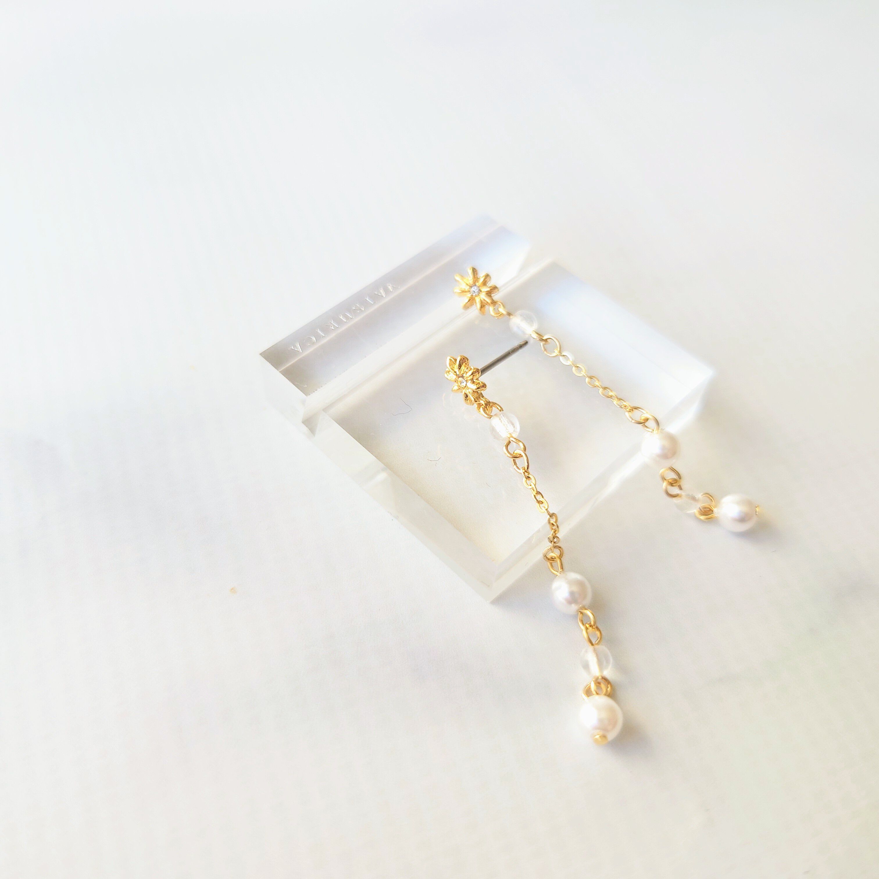 MARQUISE「フラワーパールピアス」|ピアス|