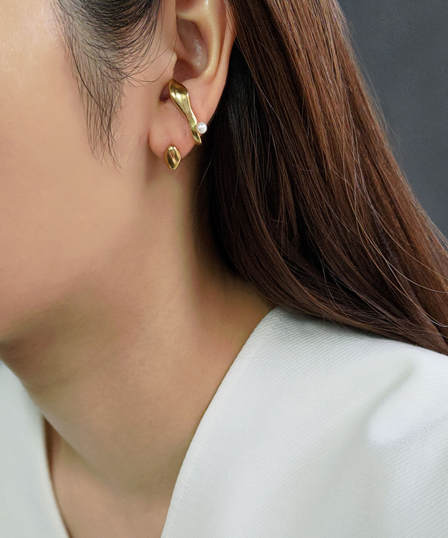  「silver925 ニュアンスパール イヤーカフ (ニッケルフリー)」|イヤーカフ|