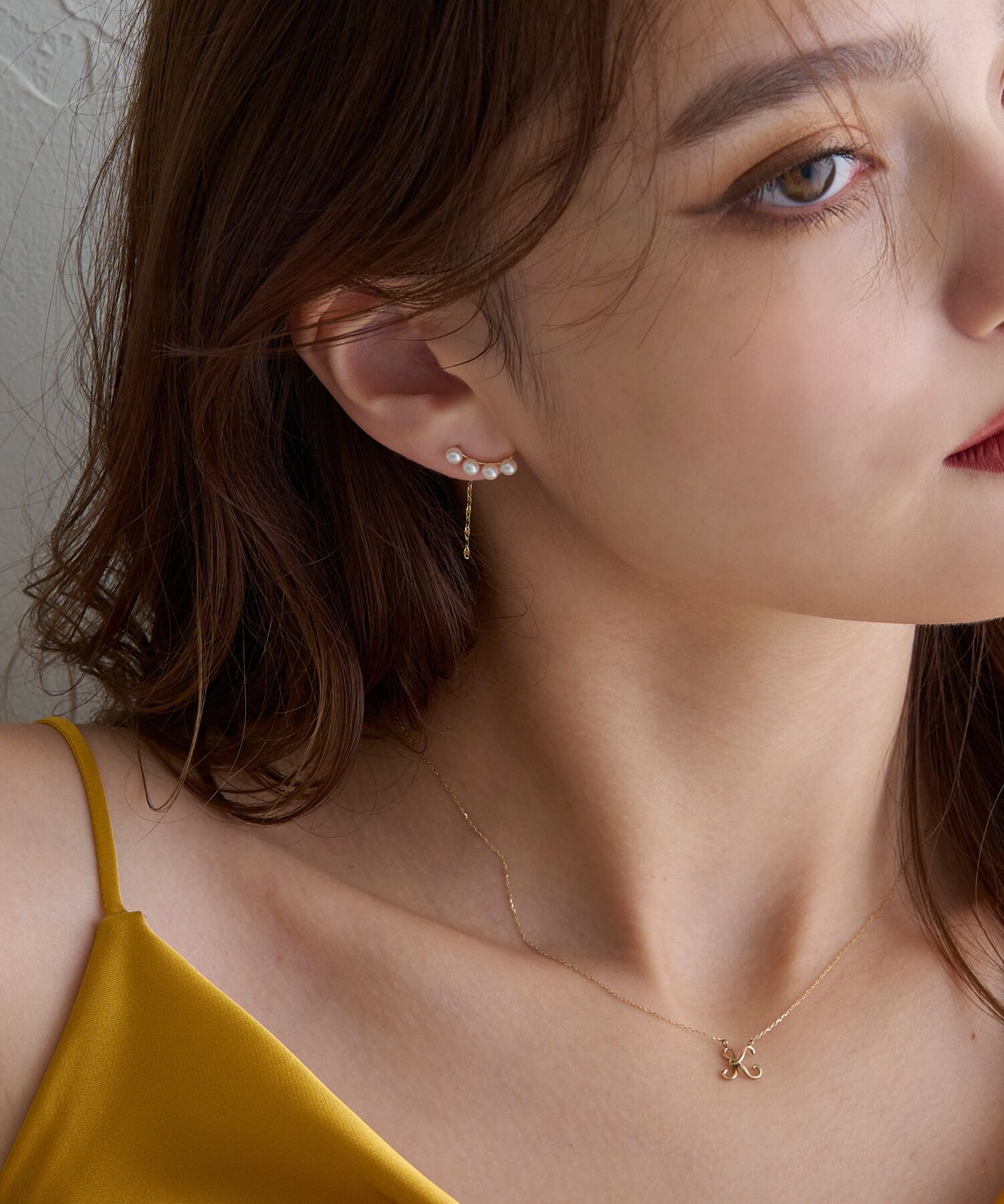 JUPITER「【K10】淡水パールイヤリング」|イヤリング|