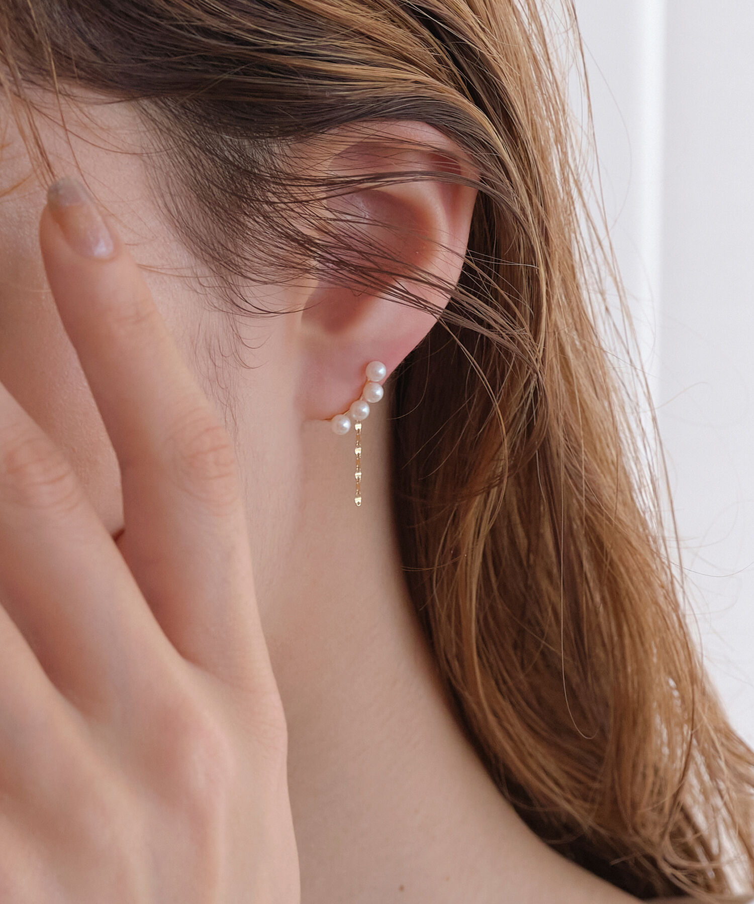 JUPITER「【K10】淡水パールイヤリング」|イヤリング|