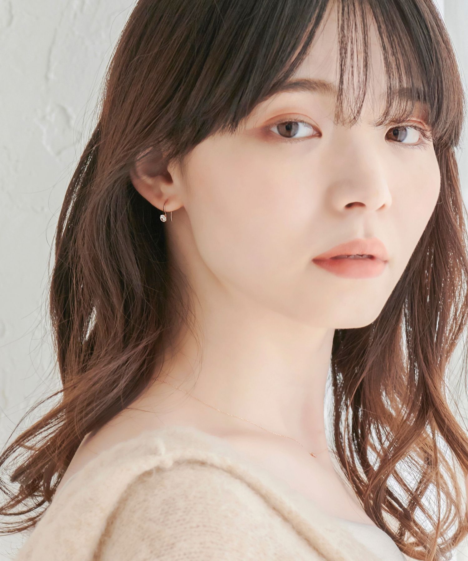 Phoebe「【K10】ブリリアンフックピアス　ローズゴールド/BOX付き」|ピアス|