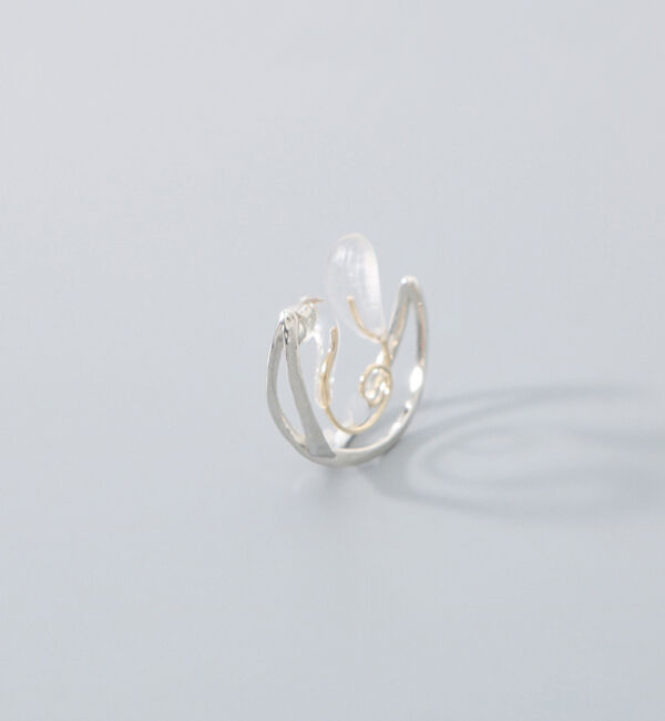 Phoebe「【シリーズ累計販売10000点突破】金属アレルギー対応痛くないシリーズ クリスタルループフィットイヤリング」|イヤリング|