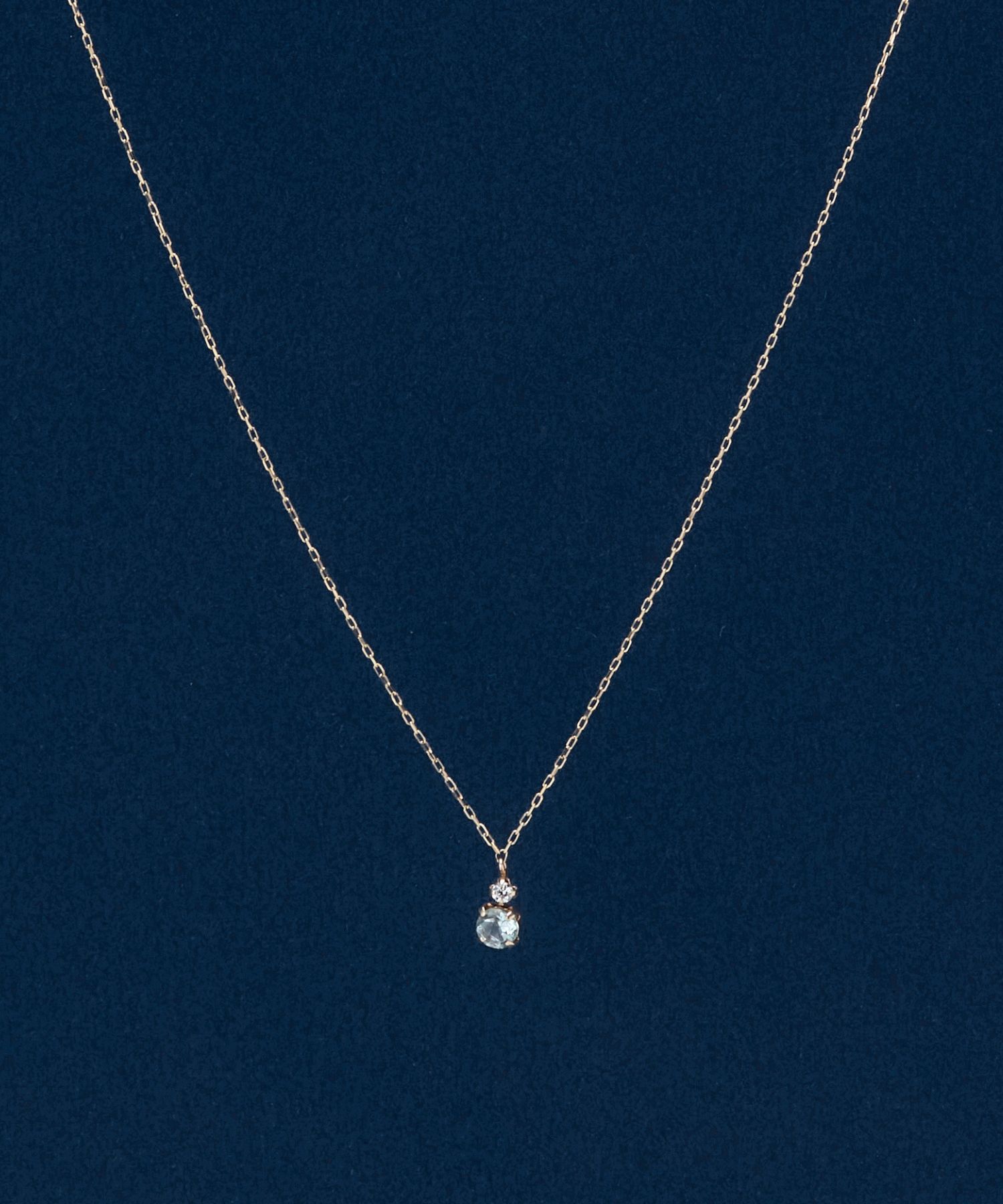 Phoebe「【K10】ジュエルラックネックレス　アクアマリン/BOX付き／全長:40cm」|ネックレス|