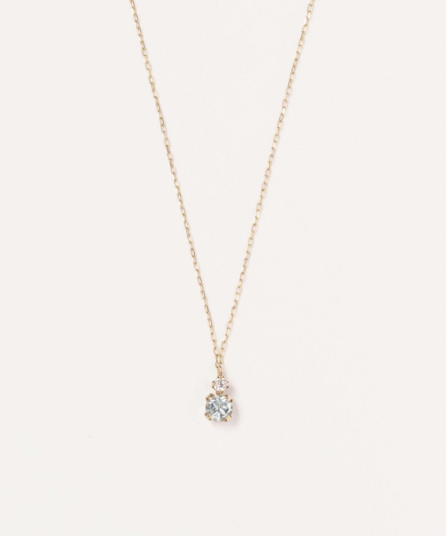 Phoebe「【K10】ジュエルラックネックレス　アクアマリン/BOX付き／全長:40cm」|ネックレス|