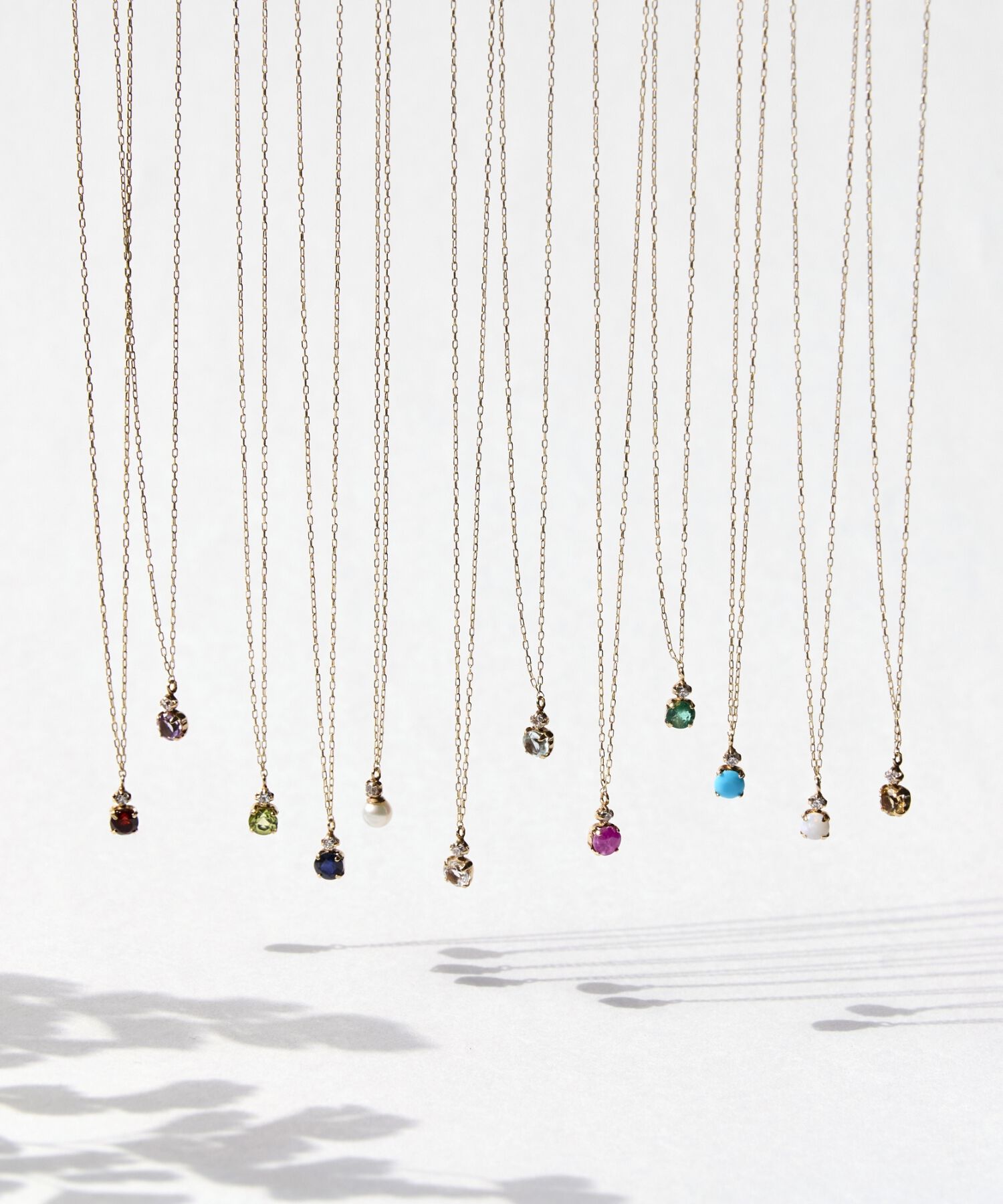 Phoebe「【K10】ジュエルラックネックレス　アクアマリン/BOX付き／全長:40cm」|ネックレス|