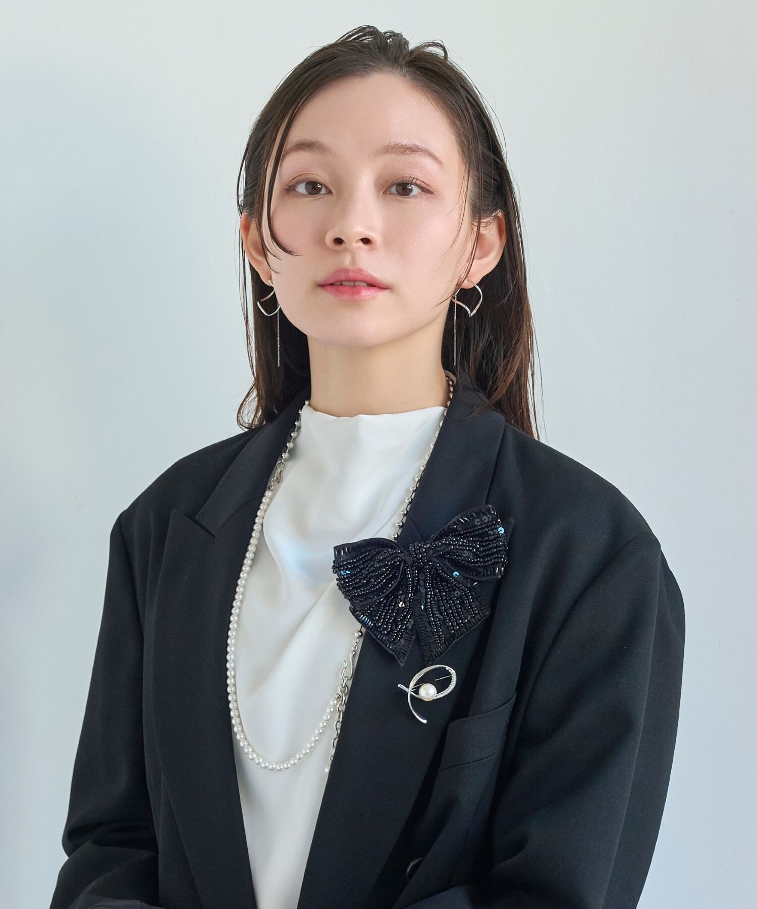 Phoebe「2wayグレースツイストラインイヤリング　シルバー」|イヤリング|