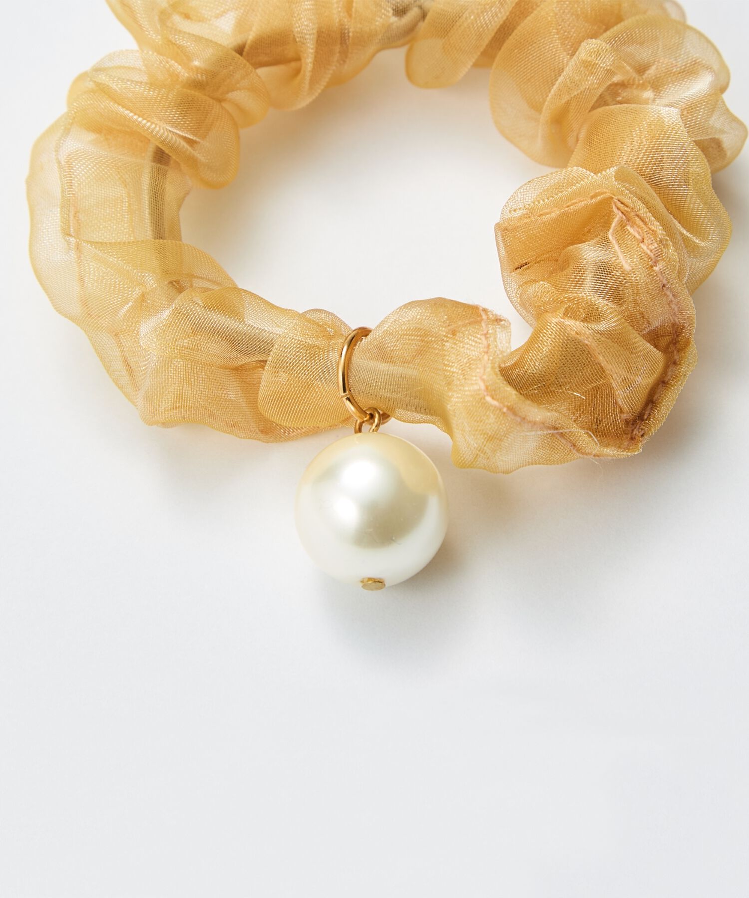 Phoebe「パールシュシュヘアブレス　イエロー」|ヘアゴム・シュシュ|