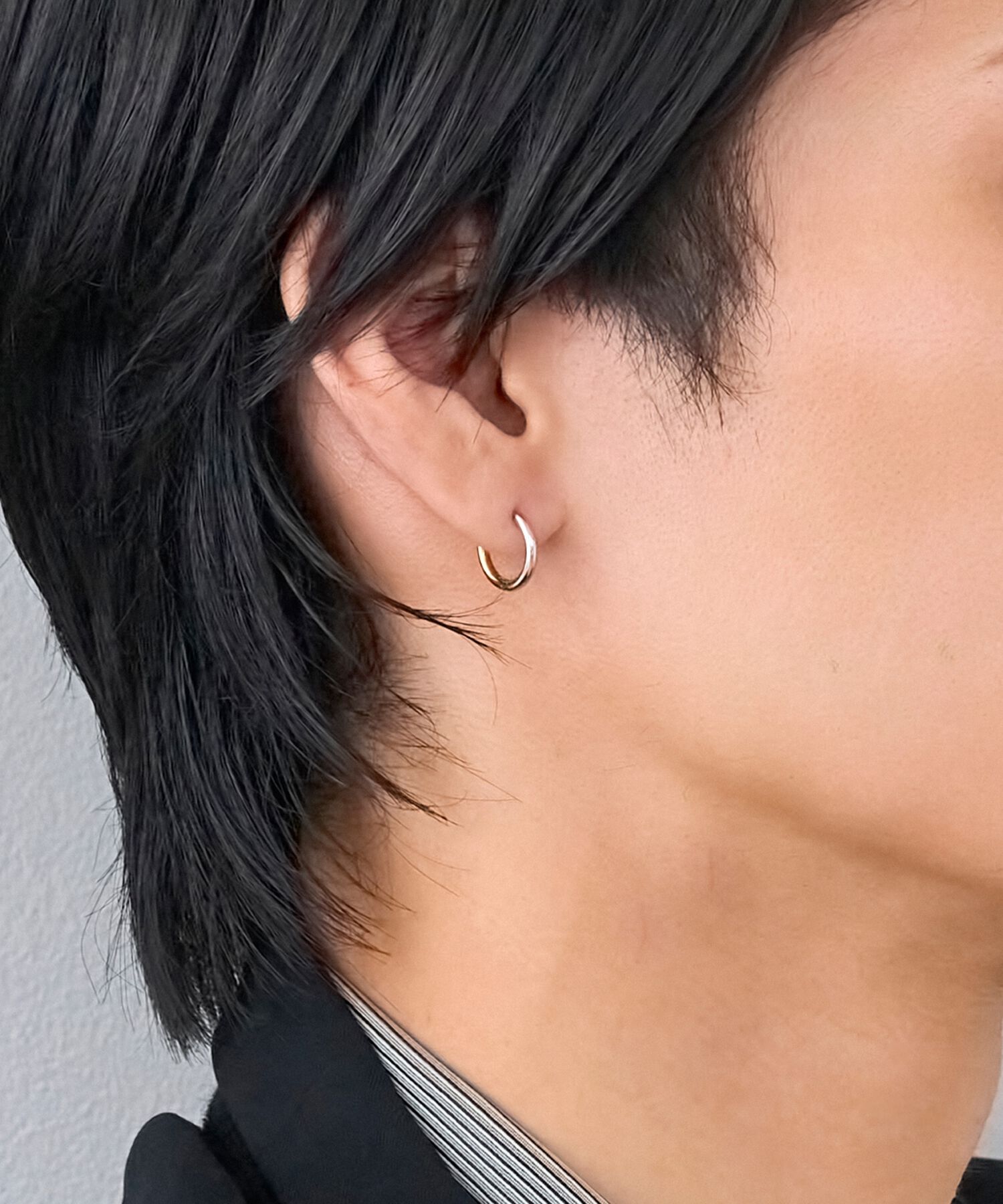 Phoebe「【金属アレルギー対応】ワンタッチメタルコンビピアス/サージカルステンレス」|ピアス|