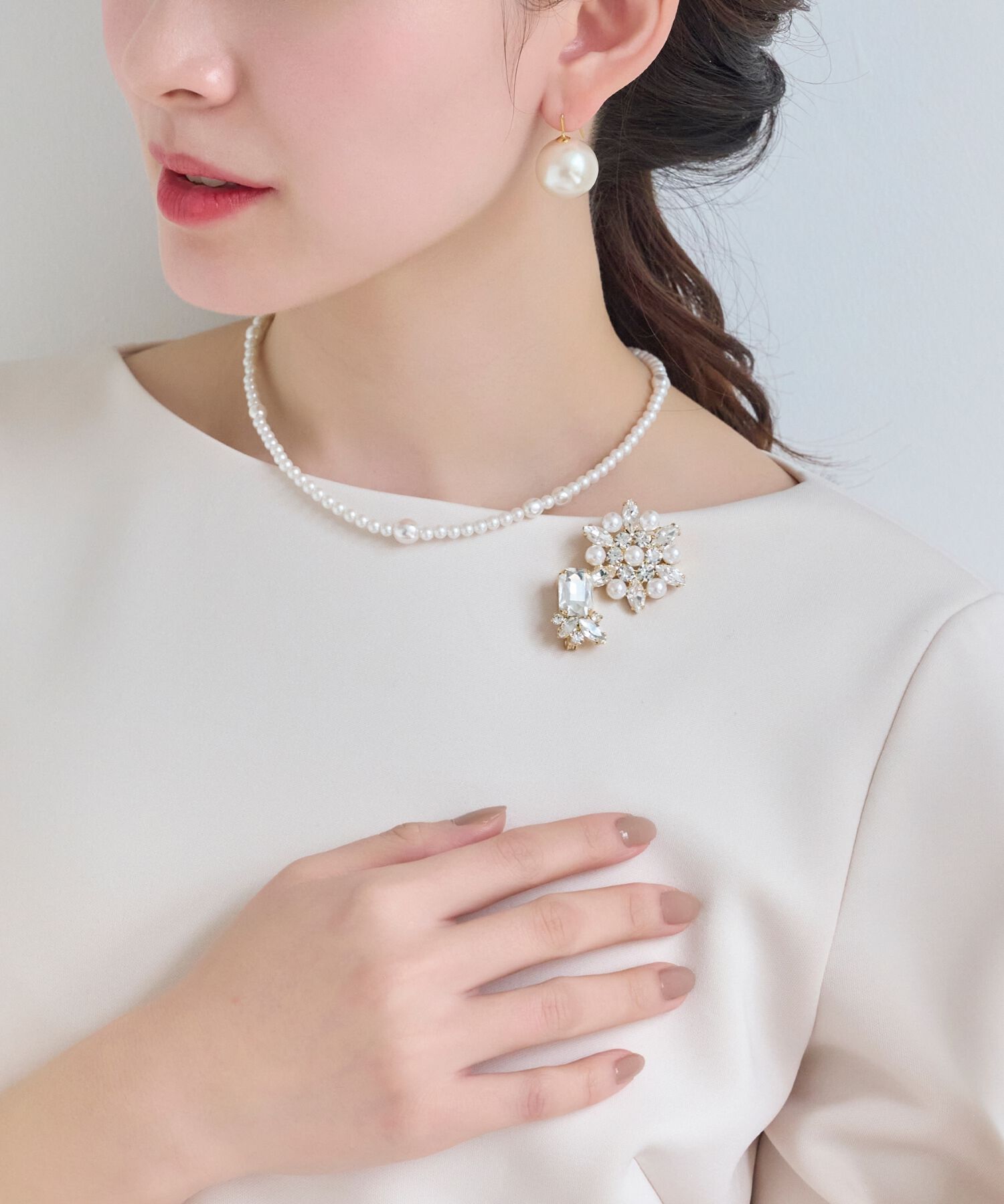 Phoebe「2setゴージャスパールビジューブローチ」|ブローチ・コサージュ|