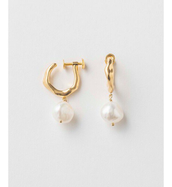 ete「ケシパール フープイヤリング」|イヤリング|イエローゴールド