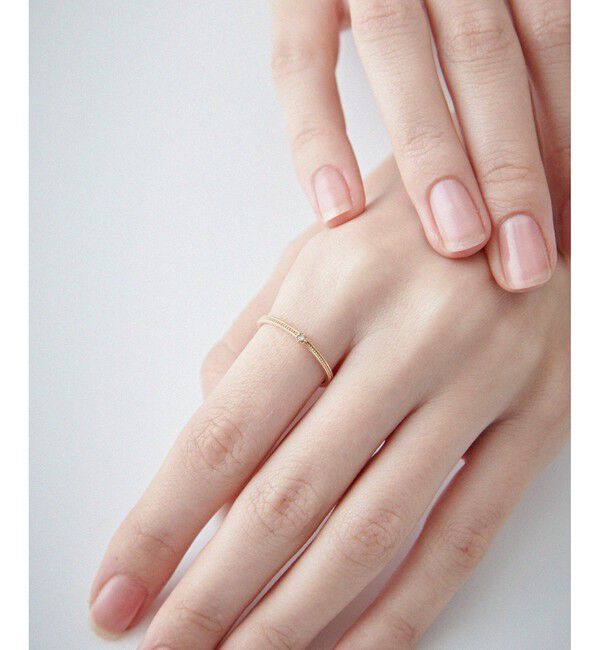 ete「[レイヤード] K10YG ブラウンダイヤモンド リング」|リング|