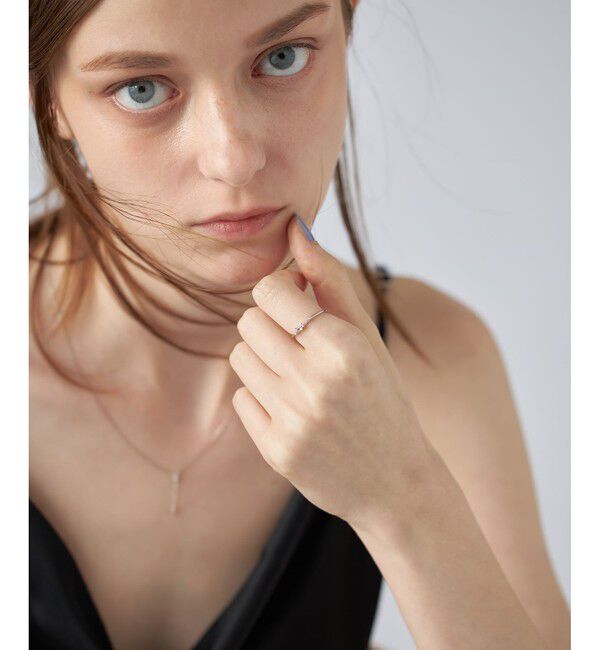 ete「[レイヤード] PT900 ダイヤモンド リング」|リング|