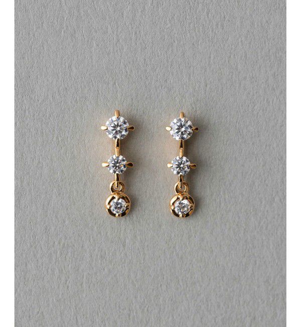 ete「ビジューピアス」|ピアス|イエローゴールド