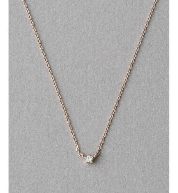 ete「[レイヤー] ダイヤモンド ネックレス」|ネックレス|ピンクゴールド