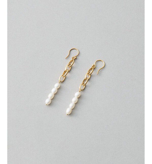 Jouete「ピアス チェーン&times;パール」|ピアス|