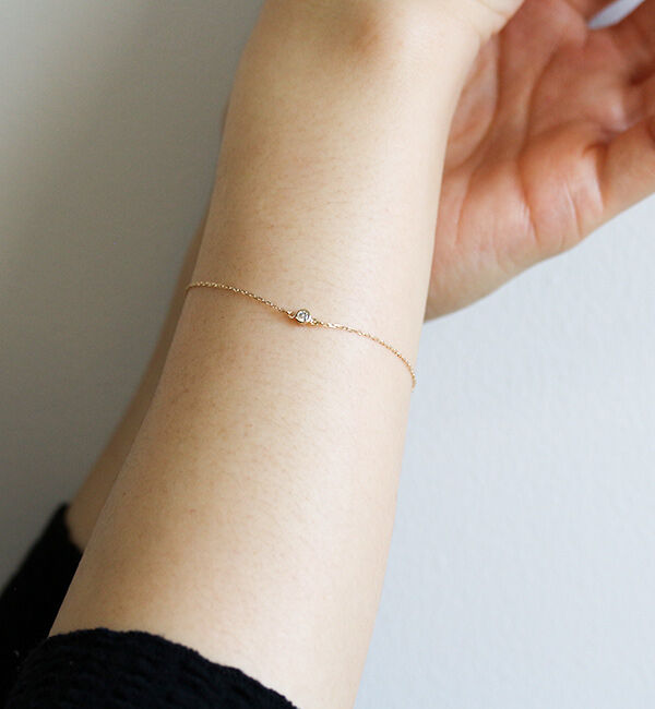  「ダイヤモンド 0.05ct ブレスレット | K10YG」|ブレスレット・バングル|