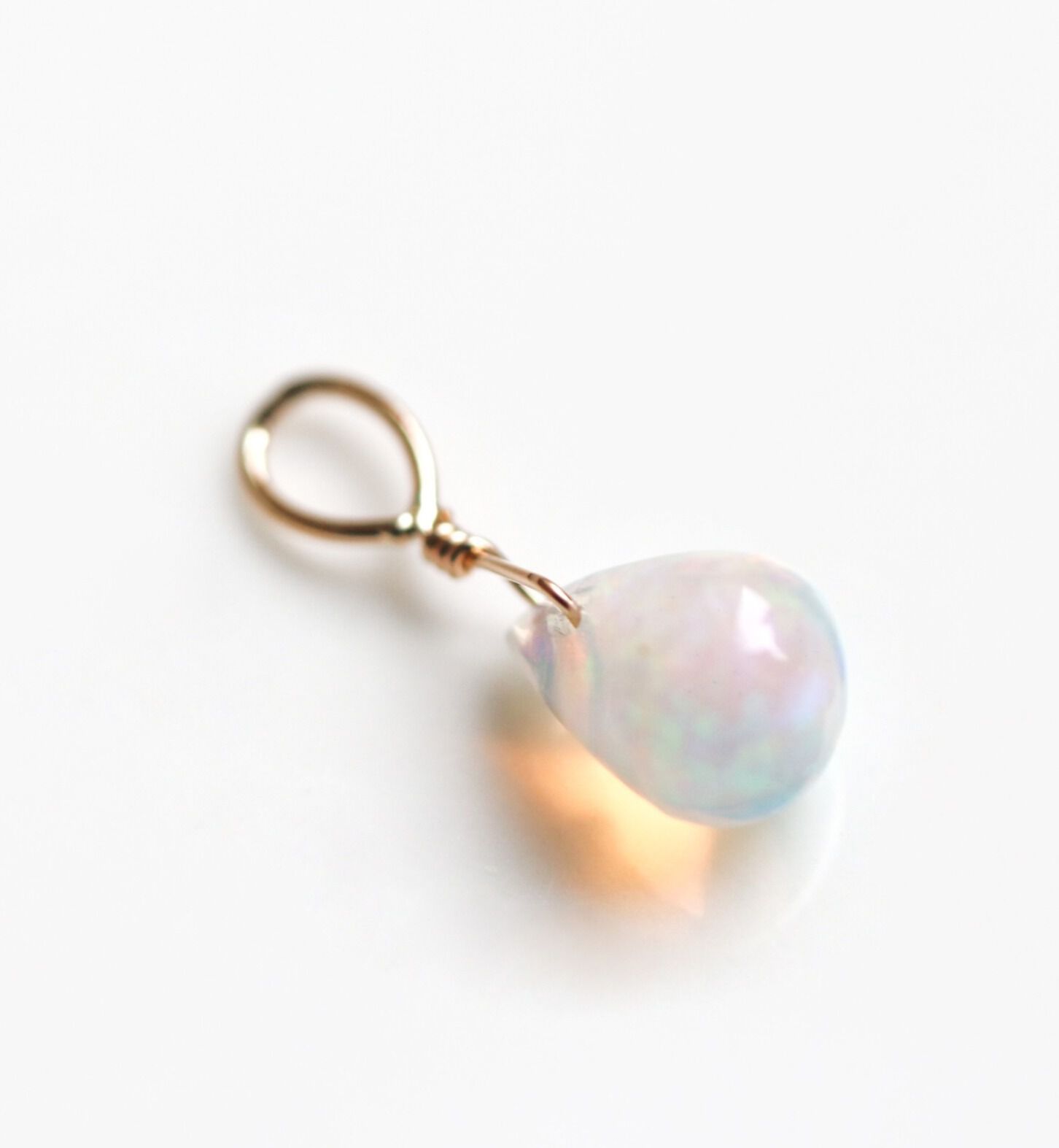  「K10YG オパール チャーム」|ネックレス|K10 イエローゴールド