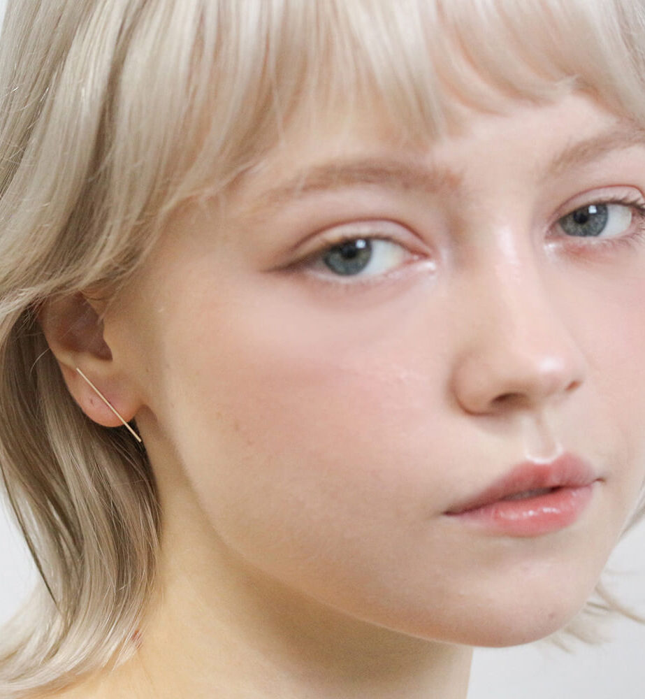  「ゴールド ライン ピアス | K10YG」|ピアス|