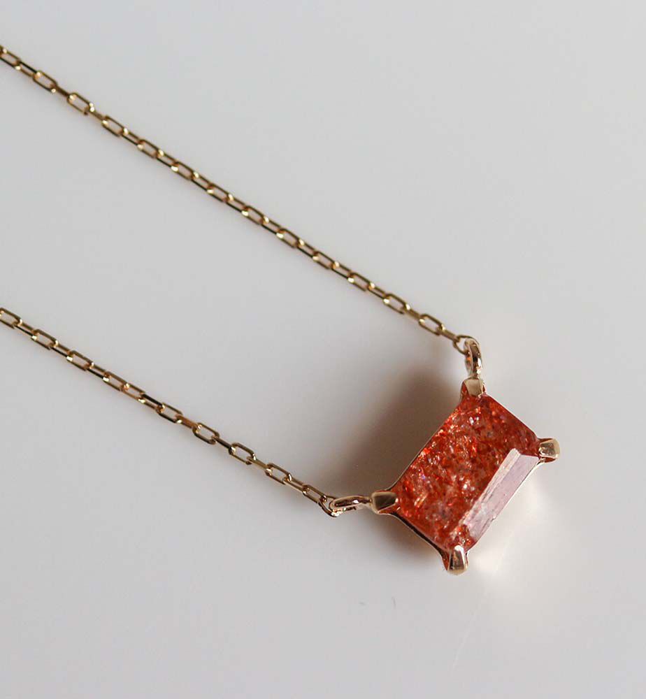  「カラーストーン ネックレス | K10YG」|ネックレス|