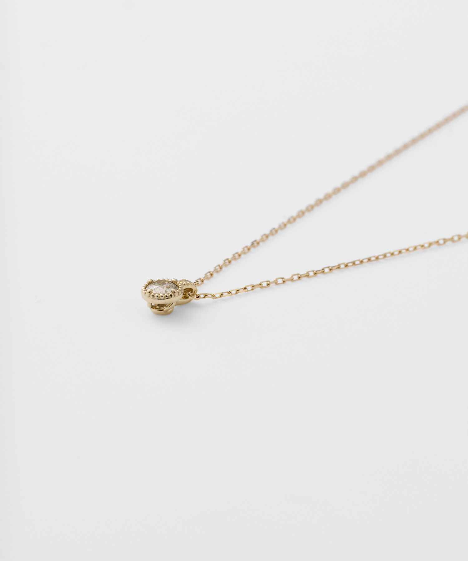 agete「K10ダイヤモンドネックレス（0.1ct）」|ネックレス|