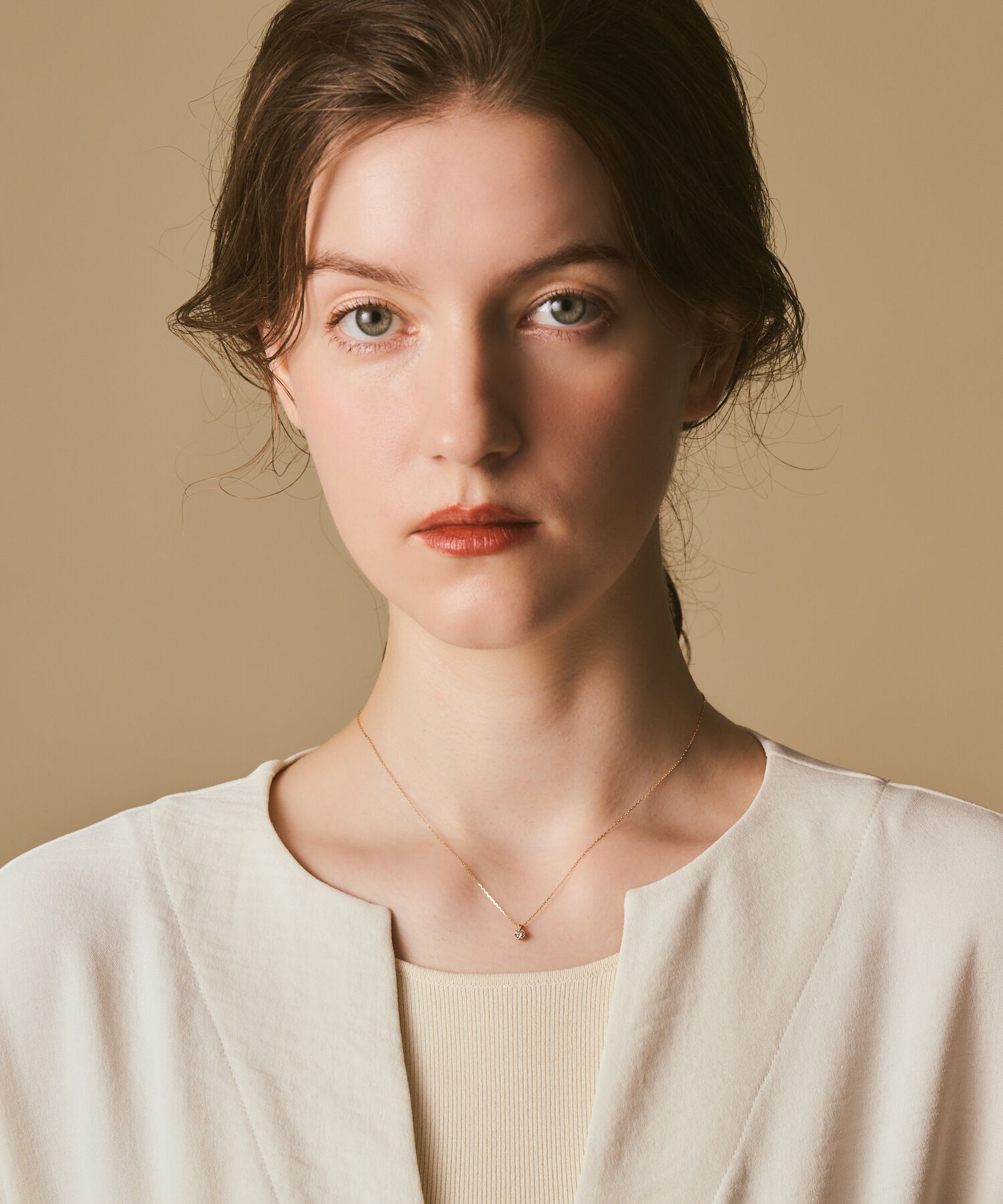 agete「K10ダイヤモンドネックレス（0.1ct）」|ネックレス|