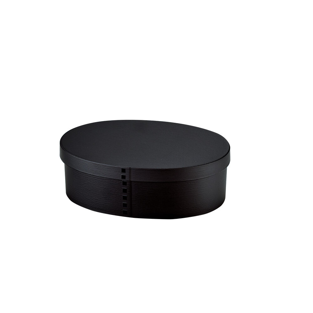 BACKYARD FAMILY「hakoya わっぱ風 通販 ハコヤ 曲げわっぱ風 弁当箱 日本製 レンジ対応 800ml 約」|食器・キッチングッズ|ブラック1