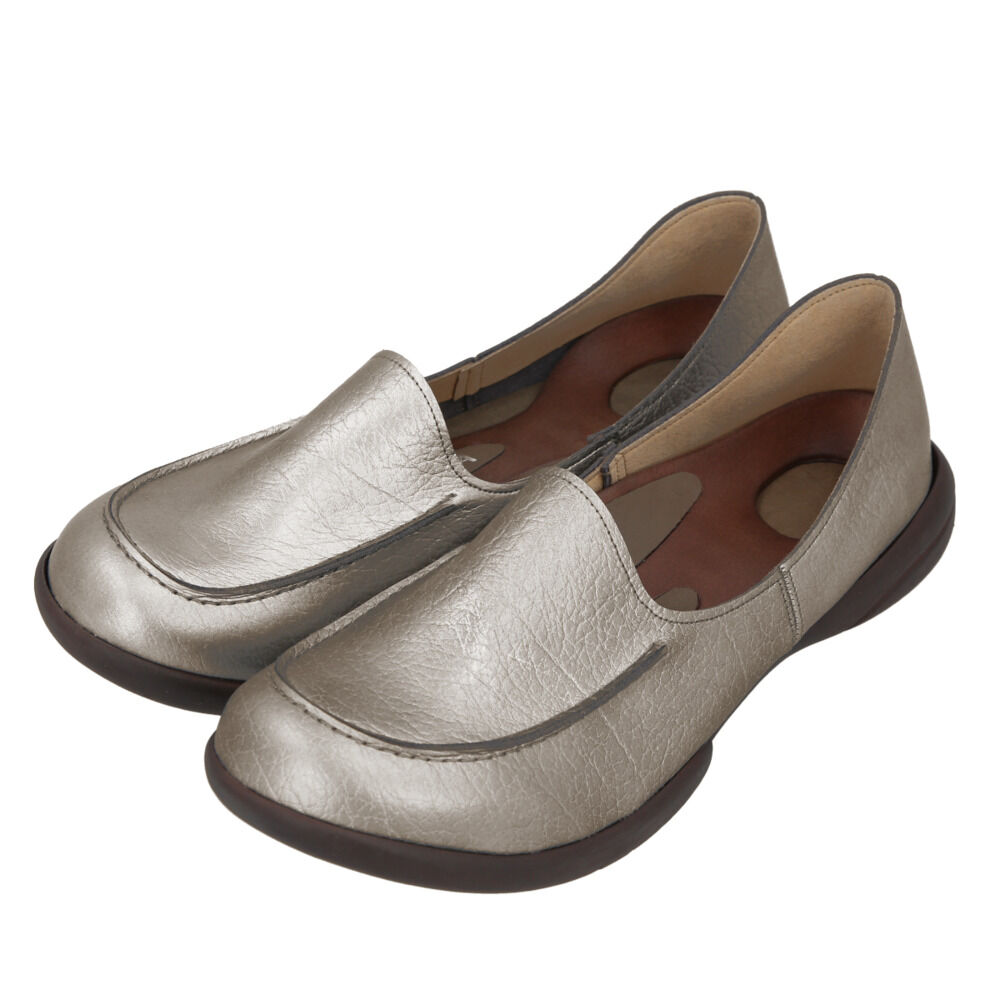 BACKYARD FAMILY「リゲッタ 靴 レディース 通販 ドライビングシューズ  ローファー コンフォートシューズ 運転」|ローファー|シルバー1