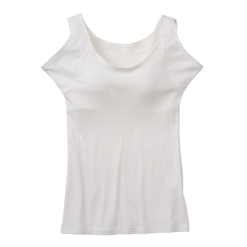 BACKYARD FAMILY「汗取りインナー カップ付き 通販 レディース ブラ 汗取り インナー タンクトップ 汗取りパッド」|インナー|ホワイト1