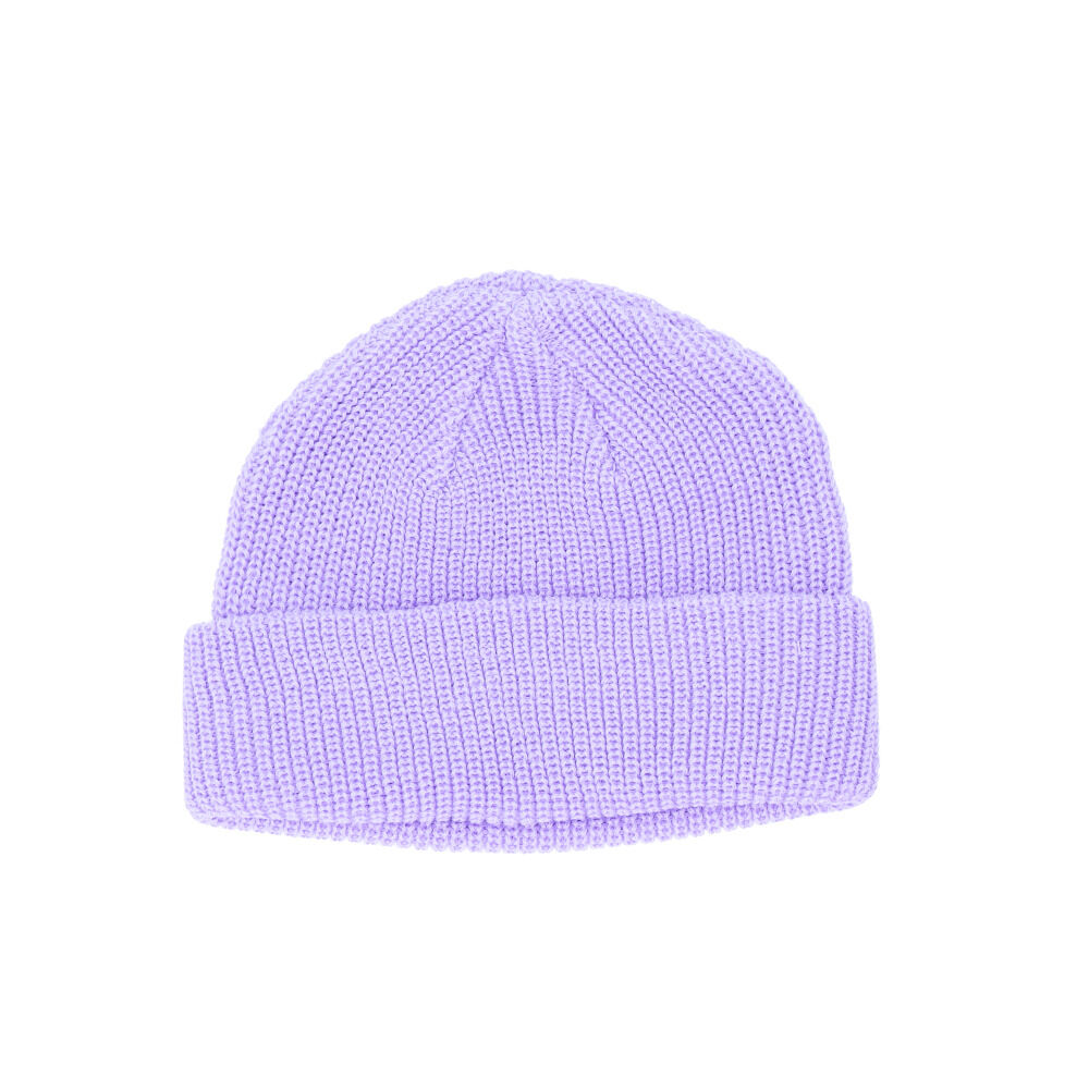 BACKYARD FAMILY「ベーシックエンチ ワッチキャップ 浅め 通販 ビーニー ローワッチ ニット 帽子 ロールキャップ」|ニット帽|パープル1