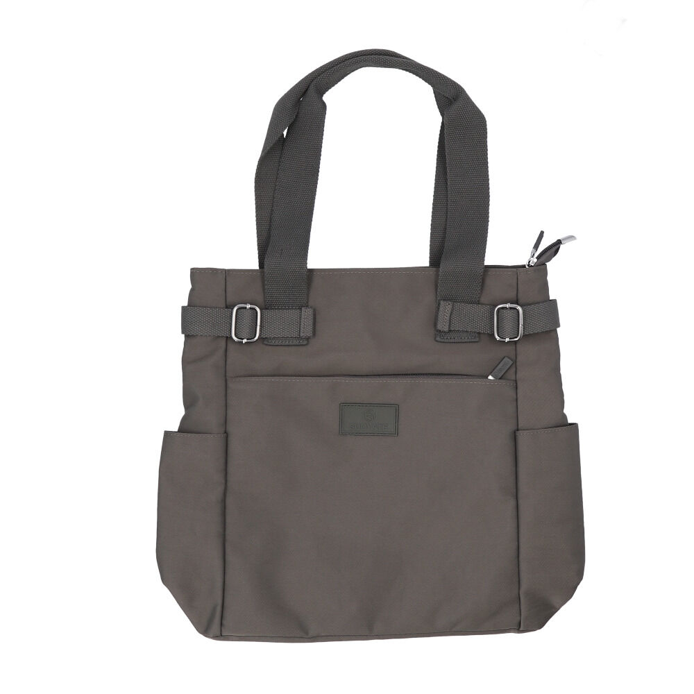 BACKYARD FAMILY「トートバッグ レディース 大きめ 通販 トートバック ナイロン 通勤 通学 A4 縦型 縦長 軽量」|トートバッグ|グレー1