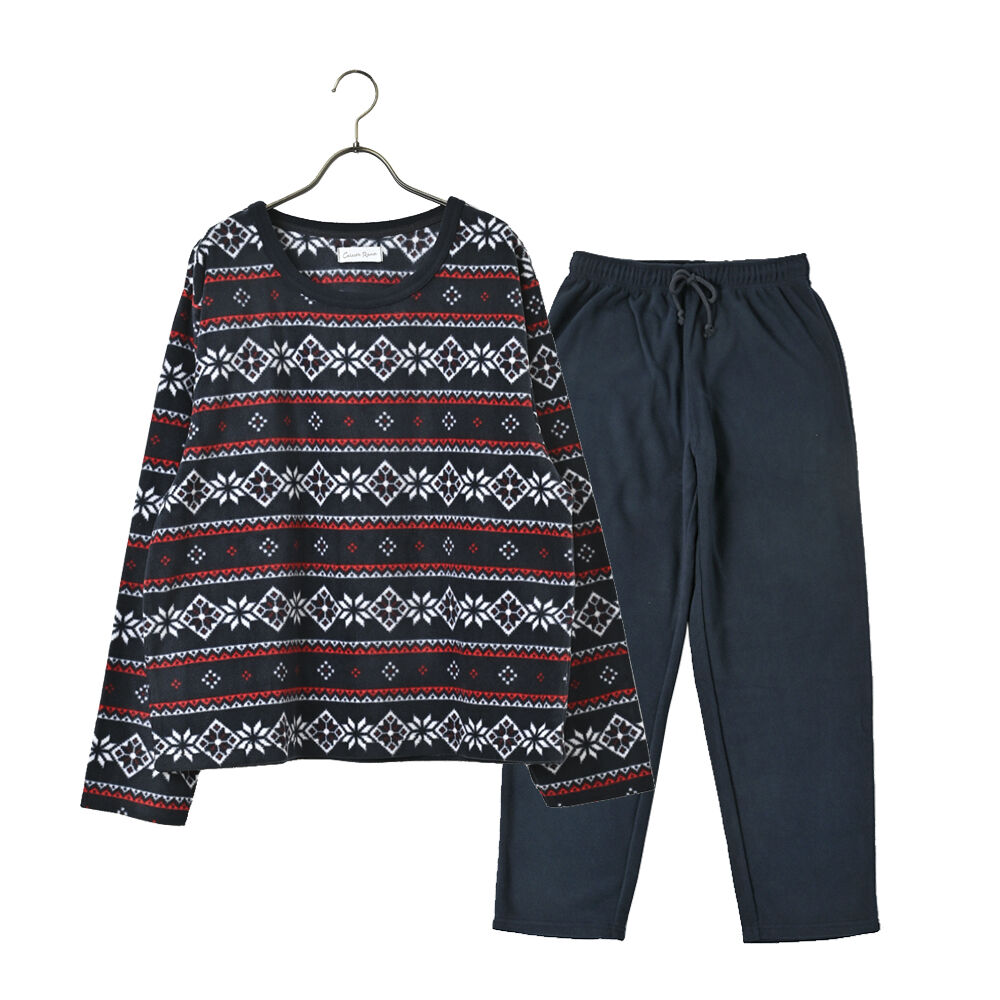 BACKYARD FAMILY「フリース パジャマ 上下 メンズ 通販 部屋着 ルームウェア ルームウエア フリースパジャマ」|ルームウェア|ブルー1