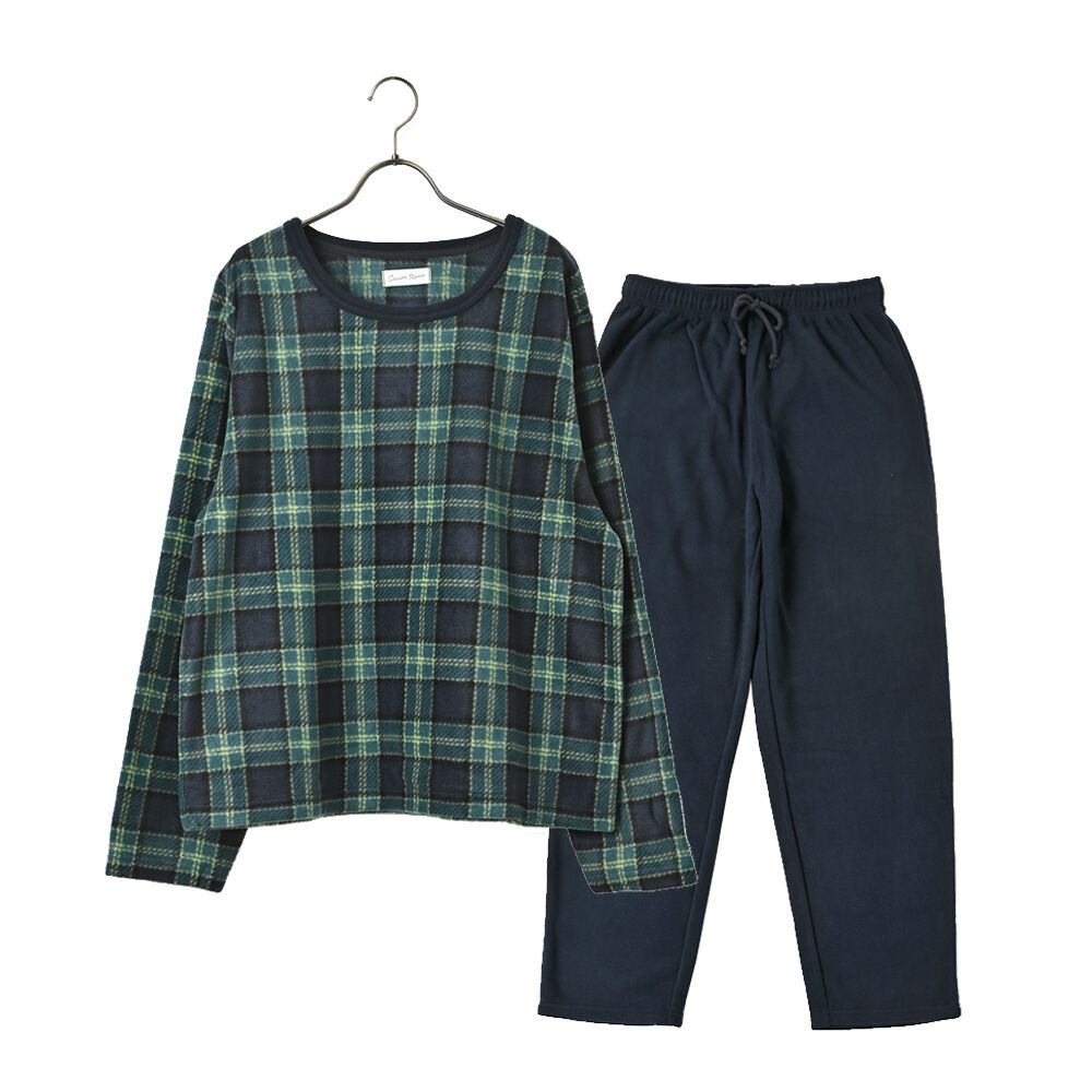 BACKYARD FAMILY「フリース パジャマ 上下 メンズ 通販 部屋着 ルームウェア ルームウエア フリースパジャマ」|ルームウェア|ブルー3