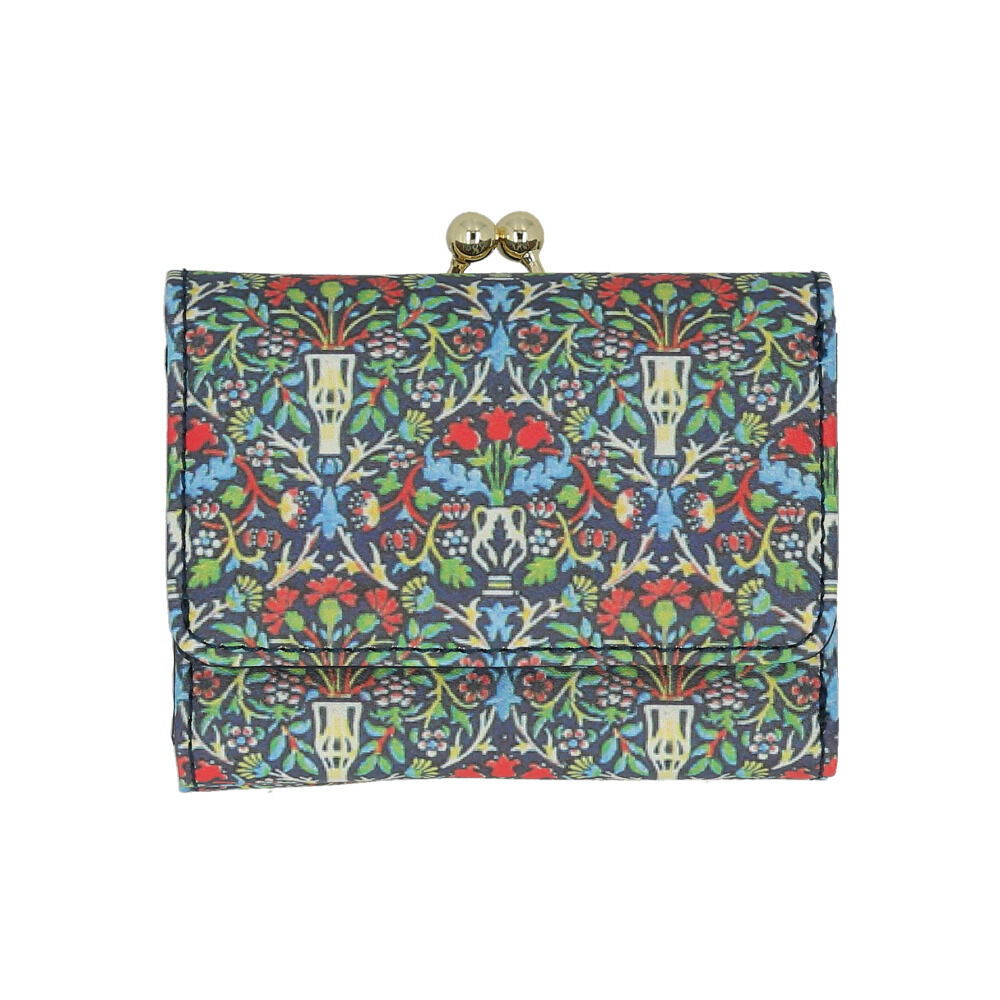 BACKYARD FAMILY「折り財布 がま口 レディース 通販 三つ折り財布 財布 さいふ サイフ ウォレット お財布 小さめ」|財布|ブルー1