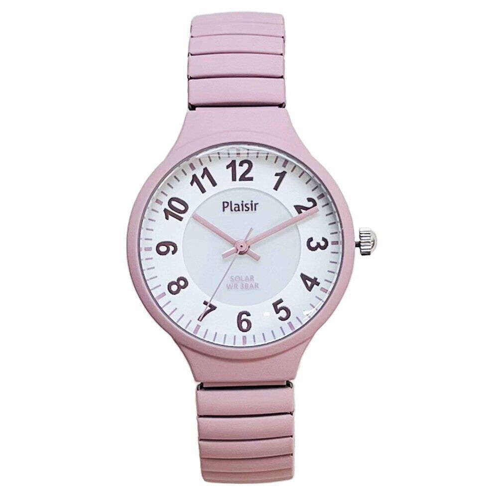 BACKYARD FAMILY「plaisir 時計 通販 腕時計 レディース ソーラー リストウォッチ リストウオッチ」|腕時計|ピンク1