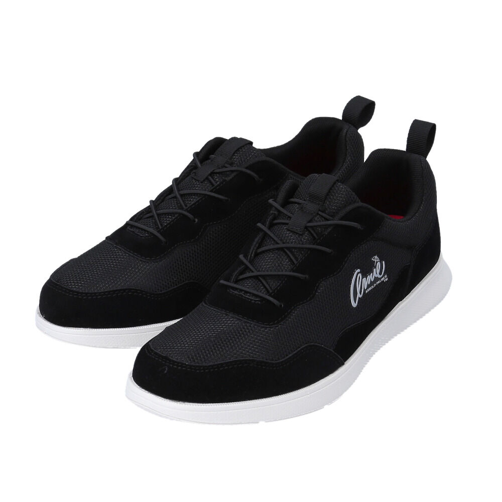 BACKYARD FAMILY「Arnold Palmer アーノルドパーマー レディース スニーカー 軽量 通販 ひも靴 紐靴」|スリッポン|ブラック1