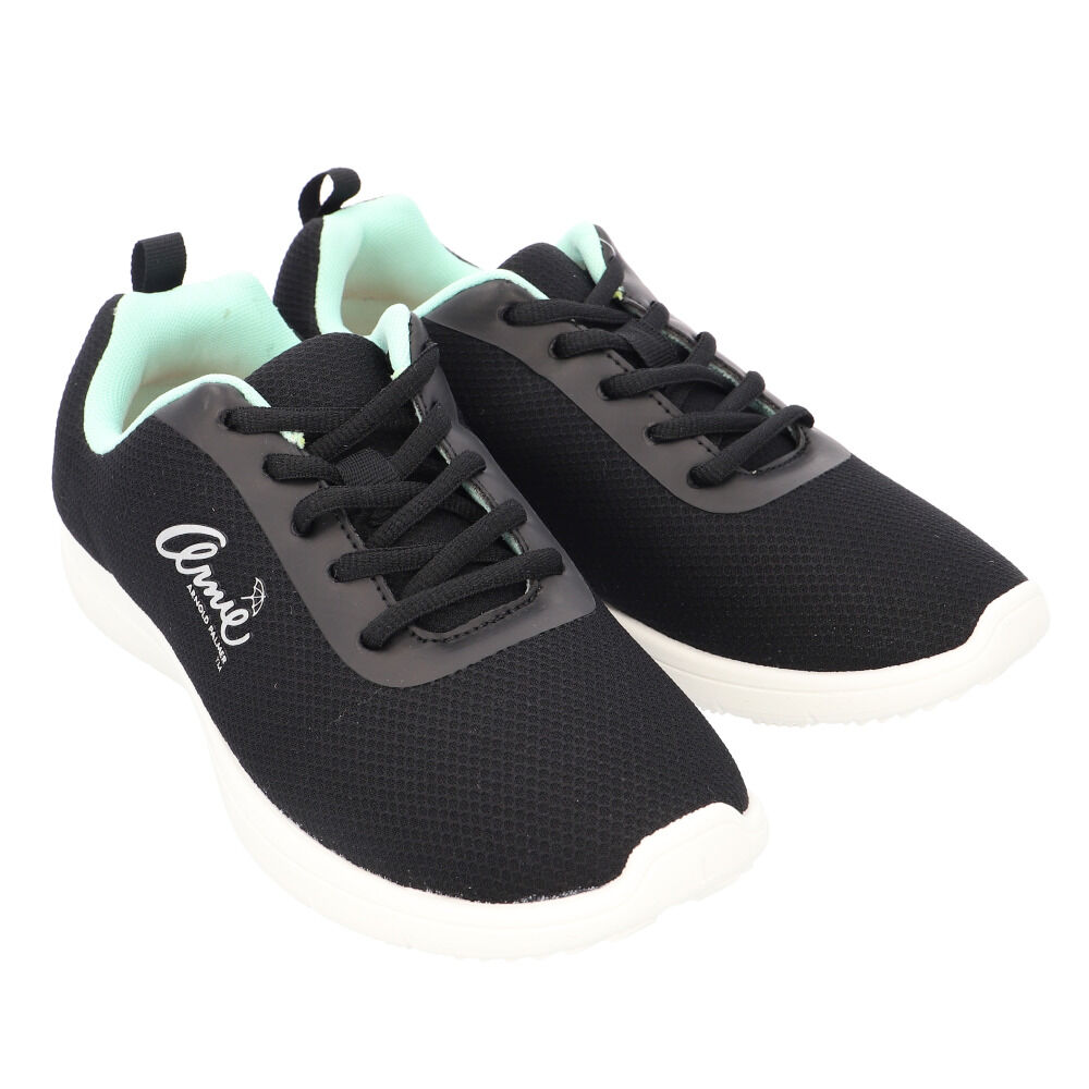 BACKYARD FAMILY「Arnold Palmer アーノルドパーマー レディース スニーカー 通販 ひも靴 紐靴 運動靴」|スリッポン|ブラック1