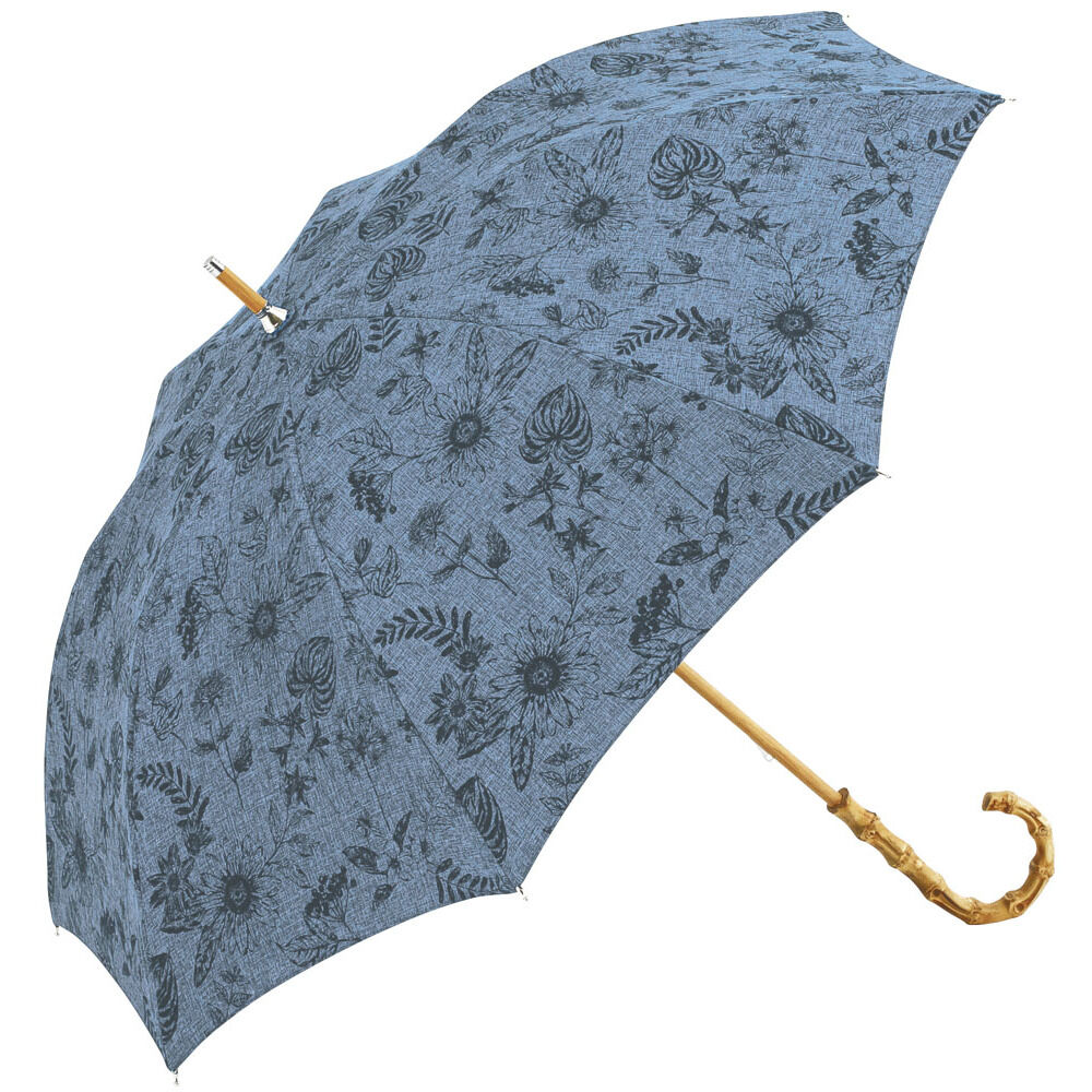 BACKYARD FAMILY「because ビコーズ 晴雨兼用 長傘 刺繍 通販 雨傘 日傘 晴雨兼用傘 傘 かさ カサ」|傘|ブルー4