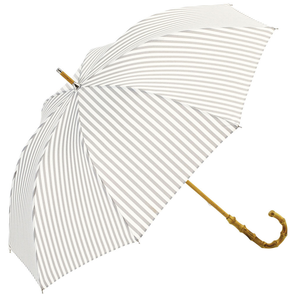 BACKYARD FAMILY「because ビコーズ 晴雨兼用 長傘 刺繍 通販 雨傘 日傘 晴雨兼用傘 傘 かさ カサ」|傘|グレー2