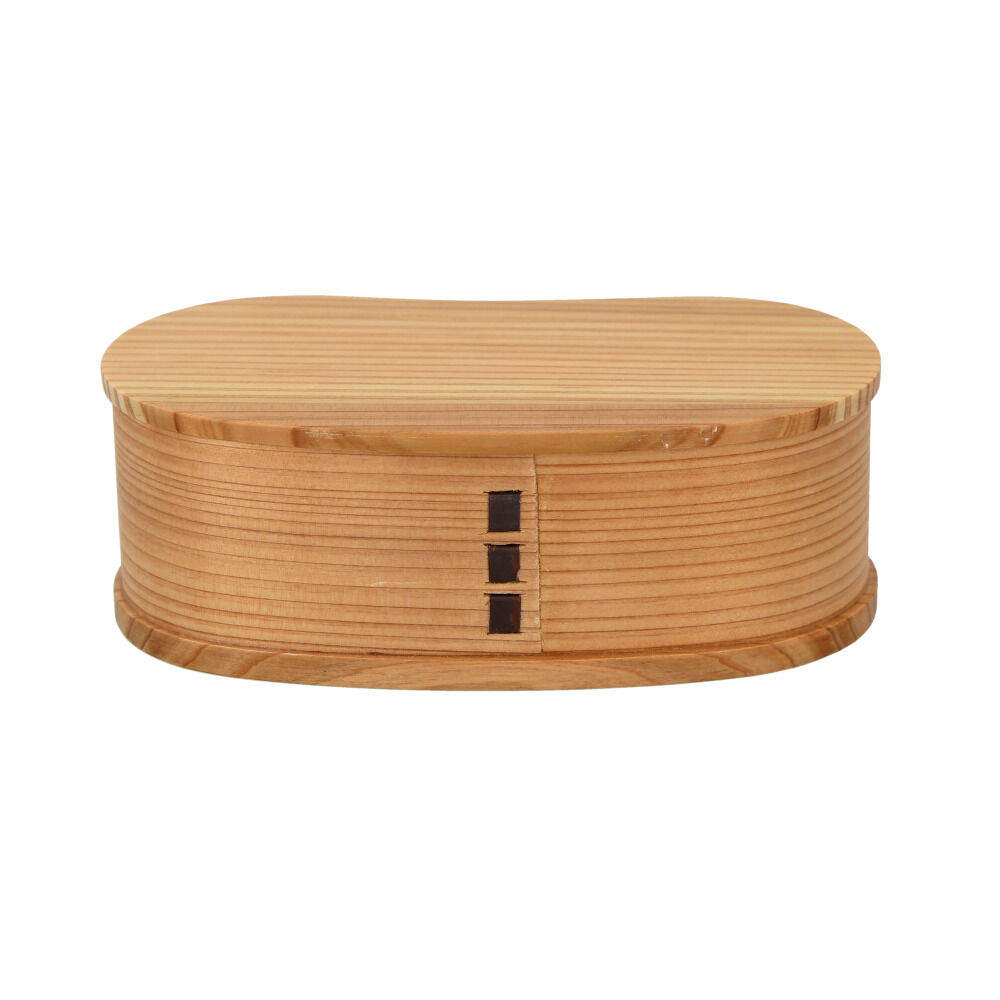 BACKYARD FAMILY「わっぱ 弁当箱 通販 豆型 1段 一段 350ml わっぱ弁当 まげわっぱ 曲げわっぱ 白木 赤身」|食器・キッチングッズ|ブラウン1