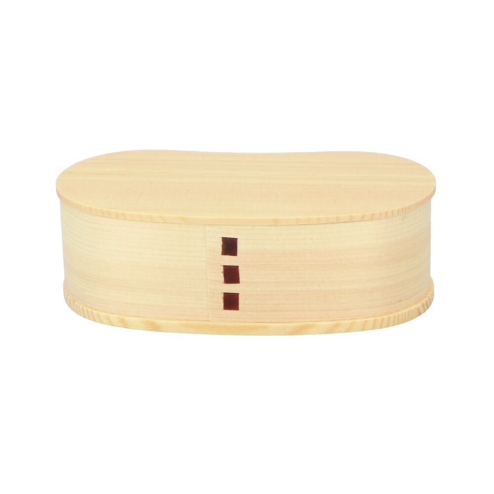 BACKYARD FAMILY「わっぱ 弁当箱 通販 豆型 1段 一段 350ml わっぱ弁当 まげわっぱ 曲げわっぱ 白木 赤身」|食器・キッチングッズ|ベージュ1