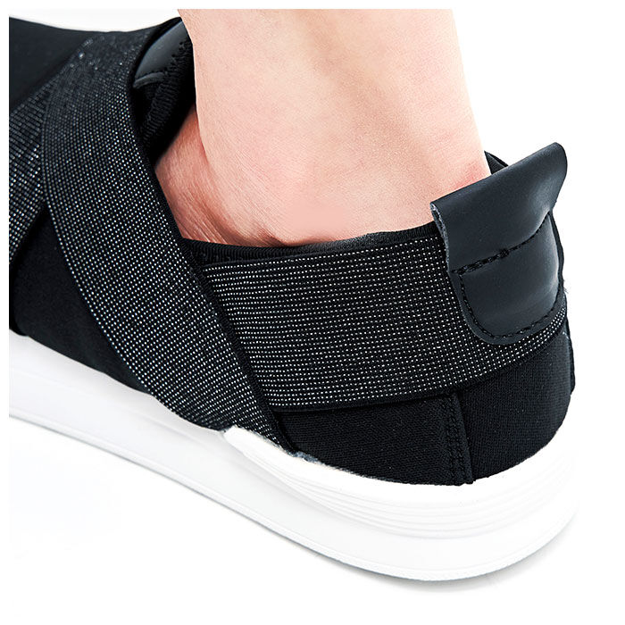 BACKYARD FAMILY「ウォーキングシューズ レディース 4e 通販 スニーカー 黒 履きやすい おしゃれ 紐なし 幅広」|スリッポン|